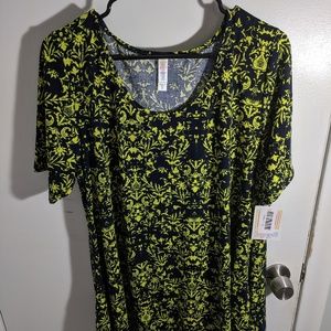 LuLaRoe yellow and black shirt
